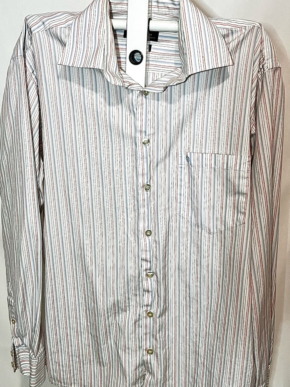 Men's Long-Sleeve Striped Button-Down by Digel